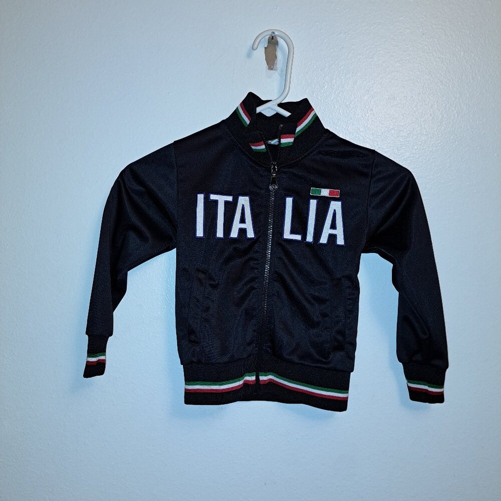 Italia,Italy Full-Zip Youth Embroidered Big Logo Soccer Warmup Track Jacket